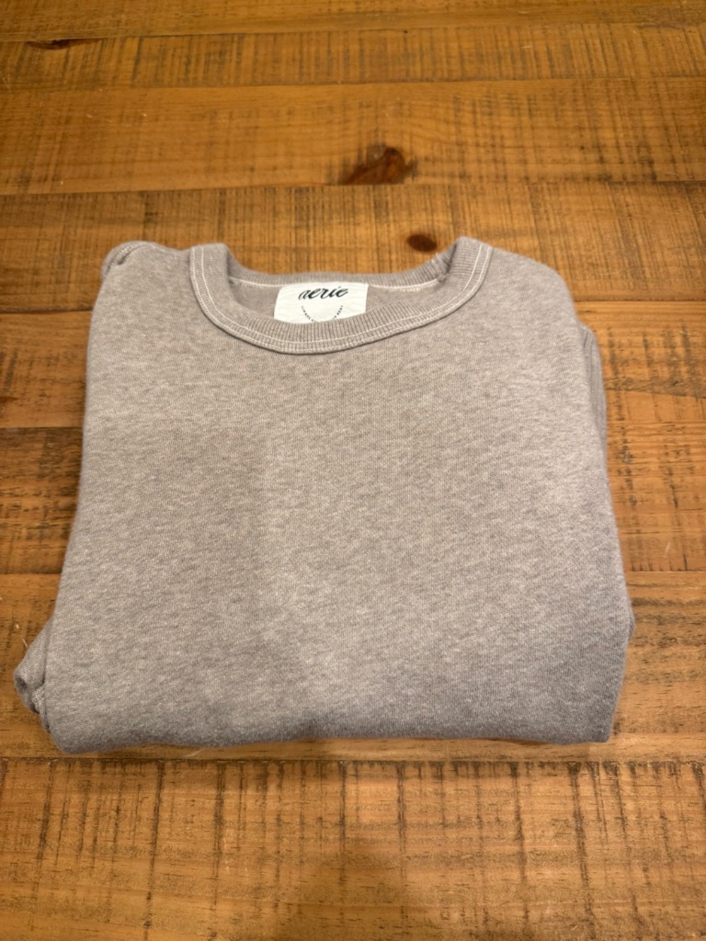 Aerie Tres Chic Sweatshirt - Light Brown